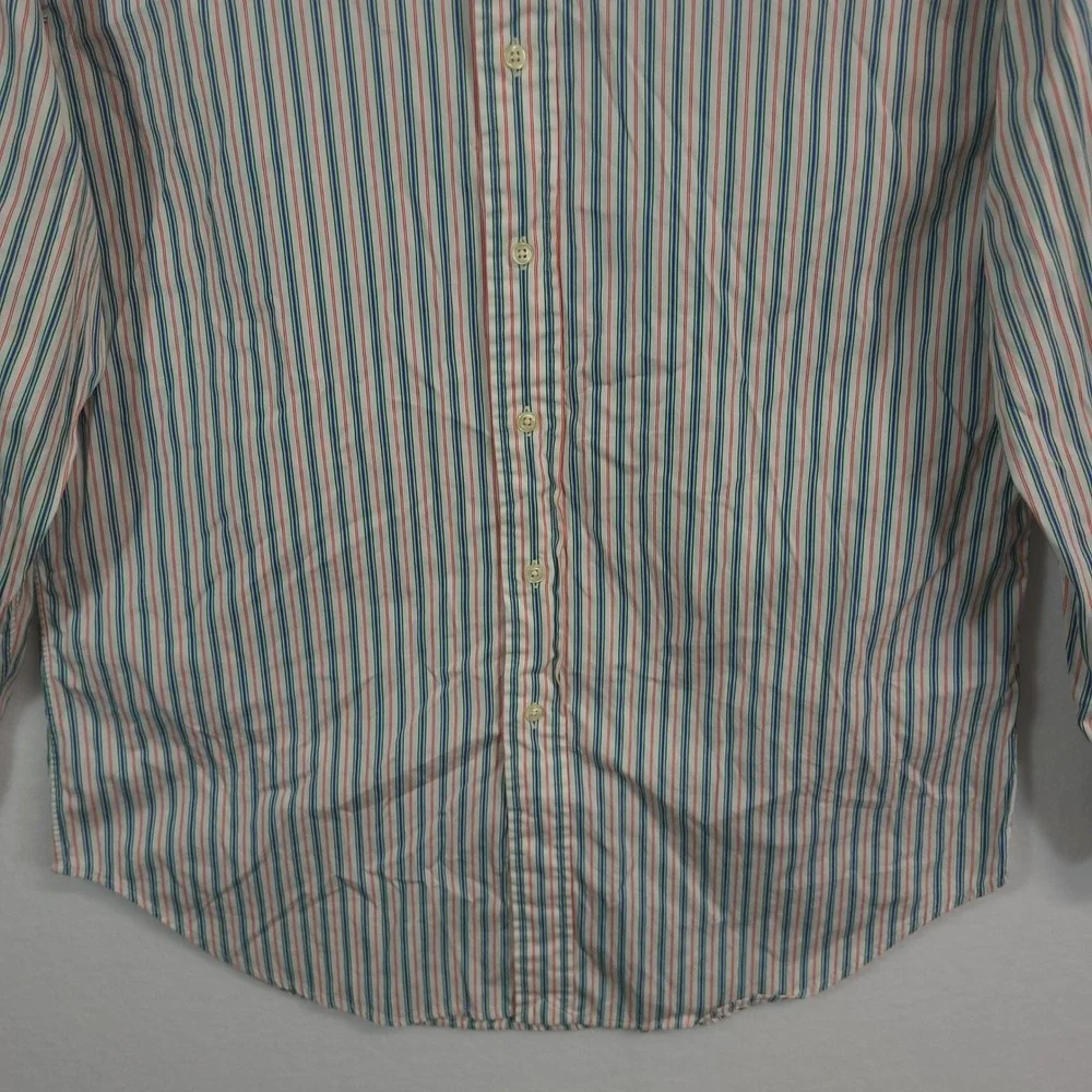 Polo Ralph Lauren Button Down Shirt Mens 16 32/33 Striped Regent Classic